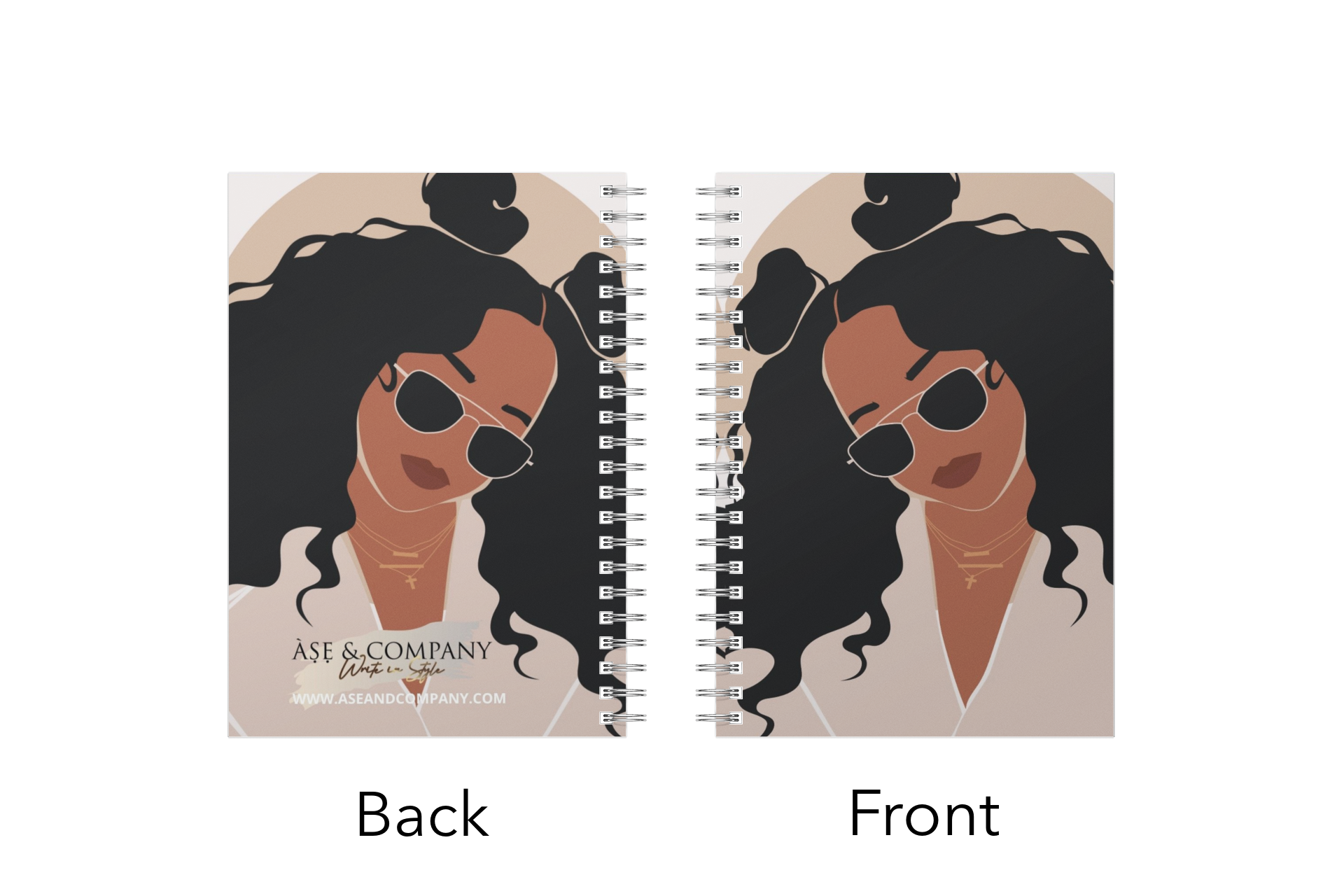 Gabriella Beautiful Black Queen Spiral Notebook Journal