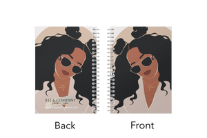 Gabriella Beautiful Black Queen Spiral Notebook Journal
