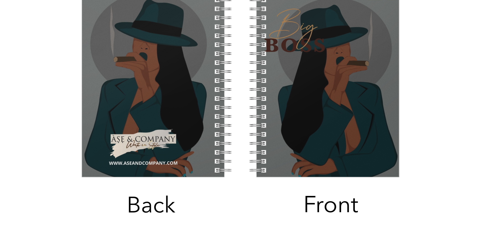 Ms Boss CEO Black Woman Spiral Notebook Journal