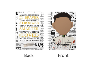 Black Boy Joy Car Driver Spiral Notebook Journal