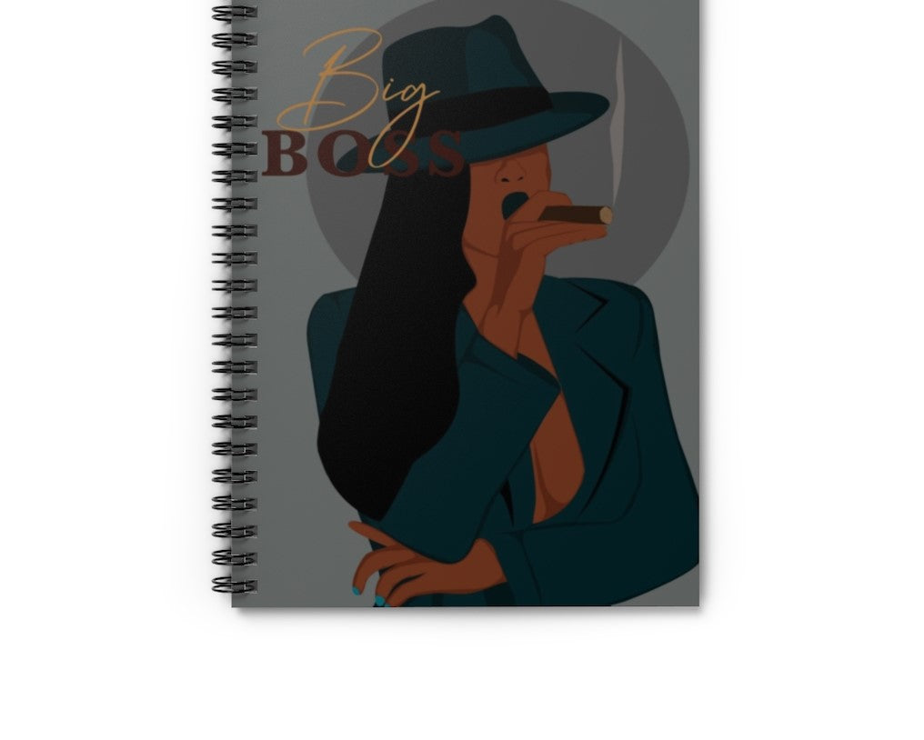 Ms Boss CEO Black Woman Spiral Notebook Journal