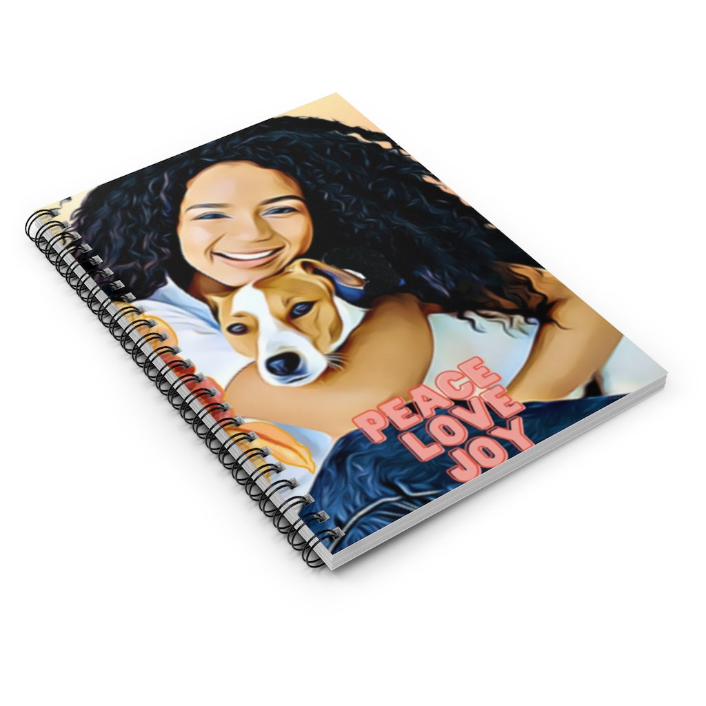 Peace Love Joy Happiness Animal Lover Spiral Notebook Journal