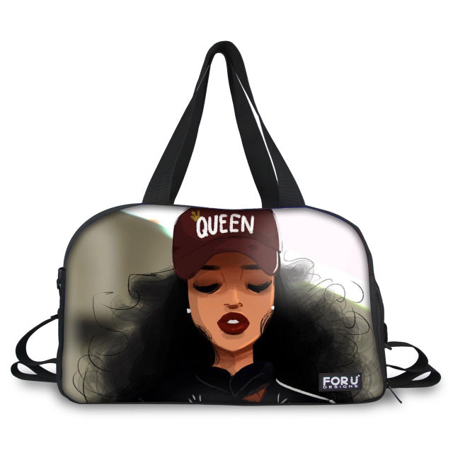 Queens Melanin African Duffel Travel Bag