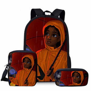 Reign Afrocentric 3 Piece Backpack School Bag Set